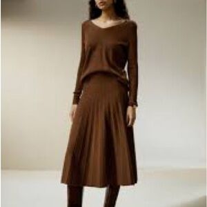 NWT V-Neck Ultra-Fine Merino Wool Sweater Medium